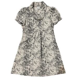 Marvin Richards Short Dress Textured Snakeskin Fit and Flare Cowl Women’s sz 4